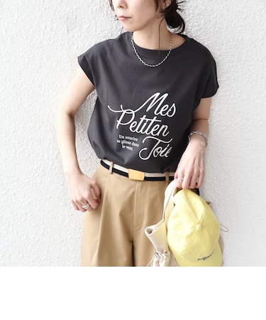 SHIPS Colors:〈接触冷感・UVカット〉26SS フレンチスリーブ ロゴT