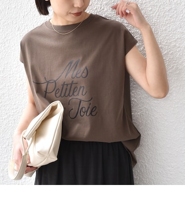 SHIPS Colors:〈接触冷感・UVカット〉26SS フレンチスリーブ ロゴT