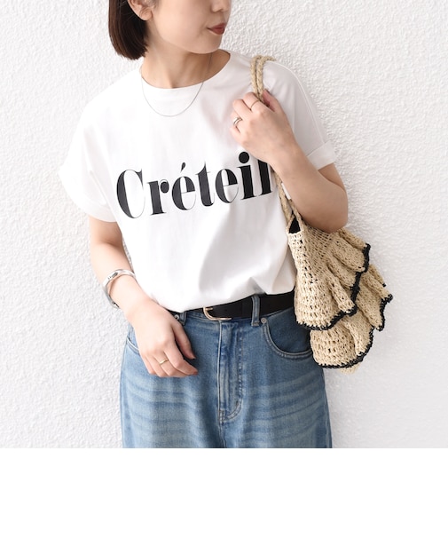 SHIPS Colors:〈接触冷感・UVカット〉ビッグロゴ ドルマン Tシャツ