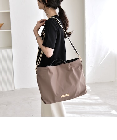 《予約》quaranciel: ラインベルト 2way ショルダー トート バッグ（A4対応）