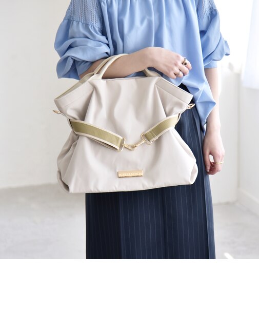 《予約》quaranciel: ラインベルト 2way ショルダー トート バッグ(A4対応)