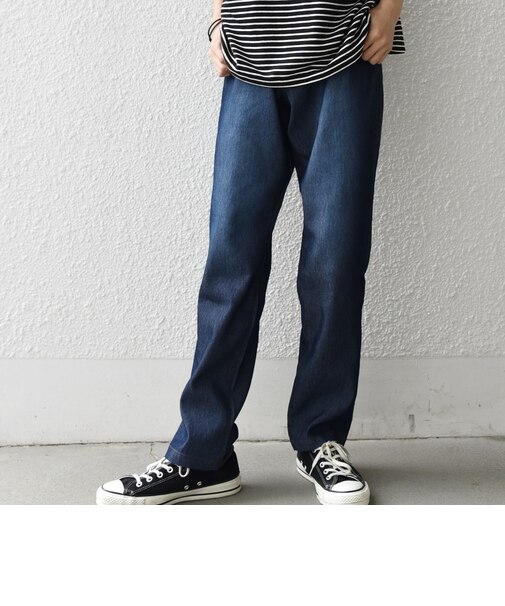 SHIPS any: ライト メッシュ デニム テーパード パンツ (セットアップ対応)◆