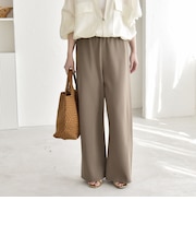 《予約》quaranciel:〈手洗い可能〉バイアス ストレッチ イージー ワイド パンツ