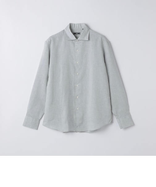 SHIPS: ウォッシュド リネン ワンピースカラー ソリッド シャツ