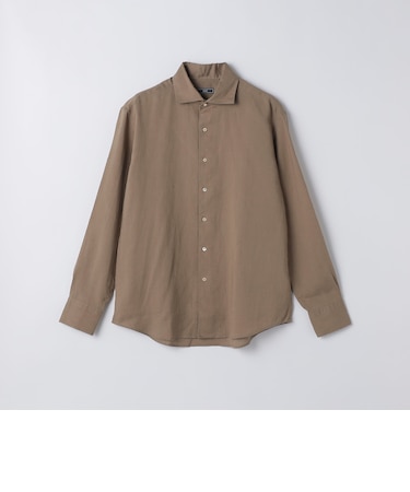 SHIPS: ウォッシュド リネン ワンピースカラー ソリッド シャツ