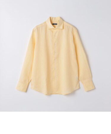 SHIPS: ウォッシュド リネン ワンピースカラー ソリッド シャツ