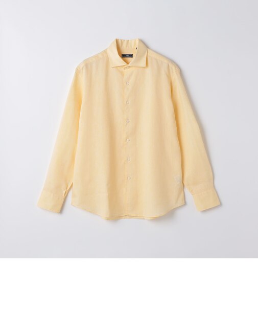 SHIPS: ウォッシュド リネン ワンピースカラー ソリッド シャツ