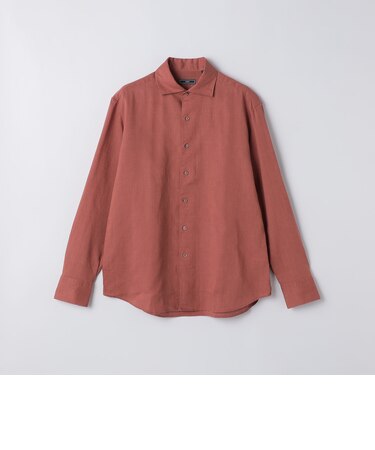 SHIPS: ウォッシュド リネン ワンピースカラー ソリッド シャツ