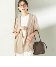 《予約》〈手洗い可能〉麻調 メッシュ ジャケット シャツ