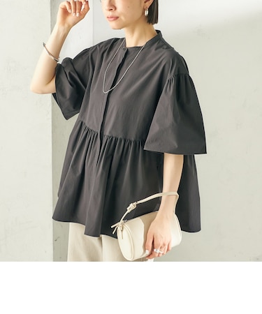 《予約》〈接触冷感 / 撥水加工〉TEXBRID(R) タフタ ショート スリーブ 羽織 シャツ