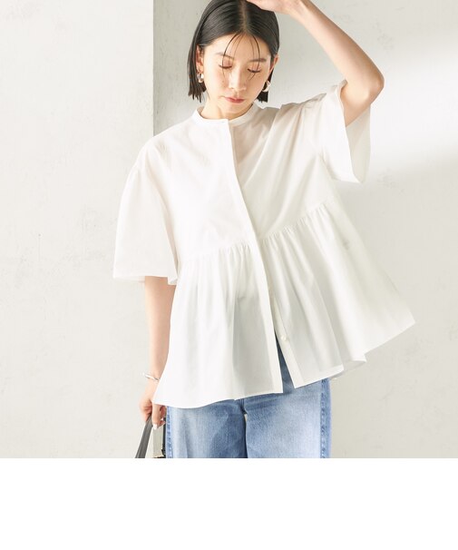 《予約》〈接触冷感 / 撥水加工〉TEXBRID(R) タフタ ショート スリーブ 羽織 シャツ