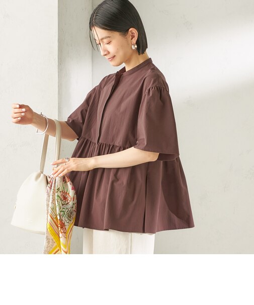 《予約》〈接触冷感 / 撥水加工〉TEXBRID(R) タフタ ショート スリーブ 羽織 シャツ