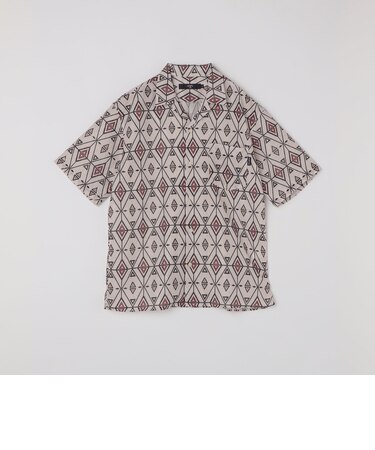 《予約》SHIPS Colors:〈洗濯機可能〉メッシュ プリント シャツ◆