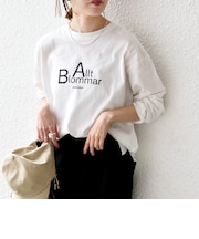 《予約》【SHIPS any別注】MONMIMI:〈洗濯機可能〉ロゴ プリント ロンTEE 26SS