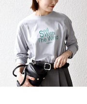 《予約》【SHIPS any別注】MONMIMI:〈洗濯機可能〉ロゴ プリント ロンTEE 26SS