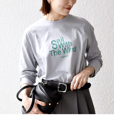 《予約》【SHIPS any別注】MONMIMI:〈洗濯機可能〉ロゴ プリント ロンTEE 26SS