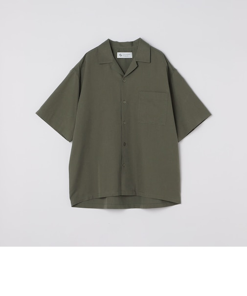 City Ambient Products: オープンカラー コットン リネン ショートスリーブ シャツ