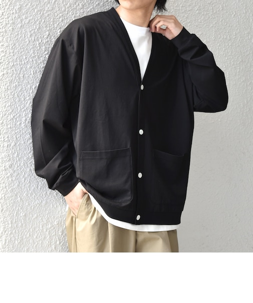 SHIPS any:〈遮熱〉SOLAMENT(R) リラックス ポケット Vネック カーディガン◆