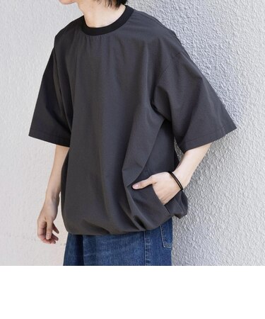 SHIPS any:〈撥水/軽量/ストレッチ〉SOLOTEX(R) シアサッカー スピンドル Tシャツ 26SS◆