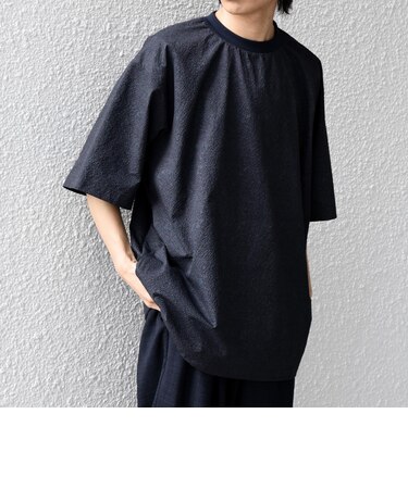 SHIPS any:〈撥水/軽量/ストレッチ〉SOLOTEX(R) シアサッカー スピンドル Tシャツ 26SS◆