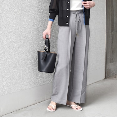 《予約》SHIPS Colors:〈洗濯機可能〉リネン ライク イージー パンツ◆