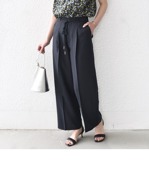 《予約》SHIPS Colors:〈洗濯機可能〉リネン ライク イージー パンツ◆