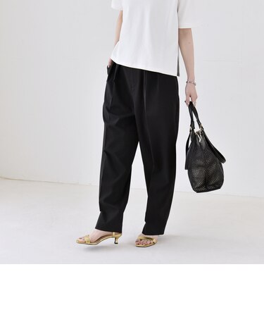 《予約》quaranciel:〈洗濯機可能〉CALCULO(R)使用 イージー テーパード パンツ