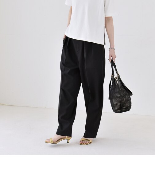 《予約》quaranciel:〈洗濯機可能〉CALCULO(R)使用 イージー テーパード パンツ