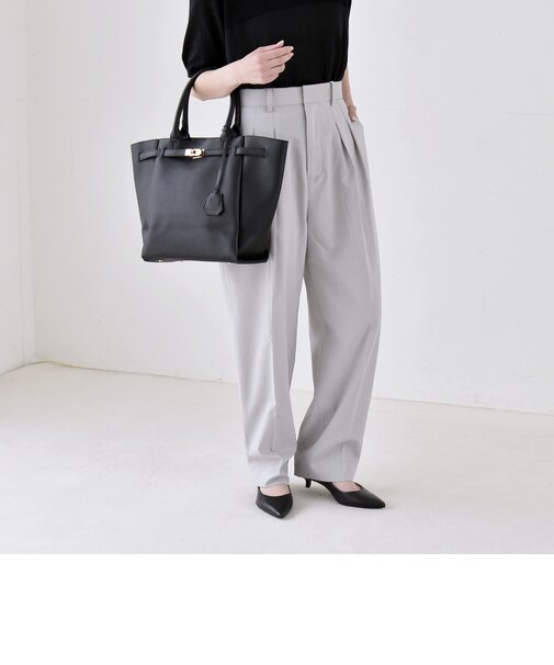 《予約》quaranciel:〈洗濯機可能〉CALCULO(R)使用 イージー テーパード パンツ