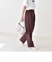 《予約》quaranciel:〈洗濯機可能〉CALCULO(R)使用 イージー テーパード パンツ