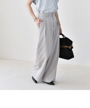 《予約》quaranciel:〈洗濯機可能〉CALCULO(R)使用 イージー タック ワイド パンツ