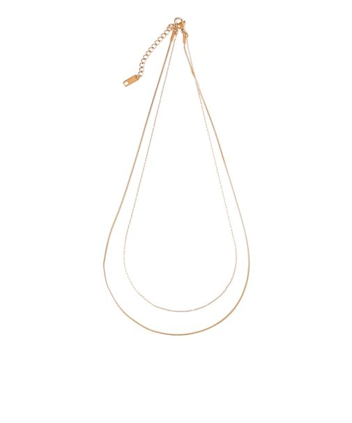 SHIPS Colors:サージカルステンレス ツイン ライン ネックレス