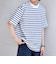 SHIPS any:〈洗濯機可能〉デザイン リブ ベーシック ボーダー Tシャツ◆