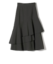 SHIPS Primary Navy Label:〈手洗い可能〉アシンメトリー ティアード スカート