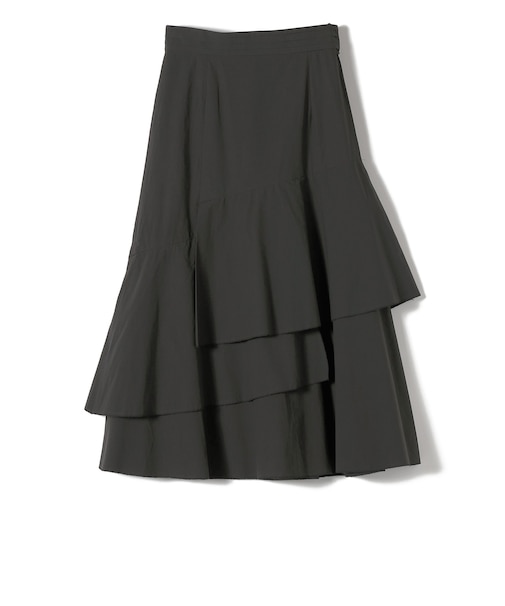 SHIPS Primary Navy Label:〈手洗い可能〉アシンメトリー ティアード スカート