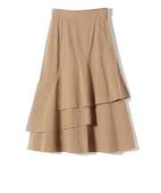 SHIPS Primary Navy Label:〈手洗い可能〉アシンメトリー ティアード スカート