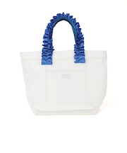 《予約》SHIPS Colors:フリルハンドル メッシュ トート◆