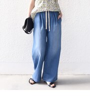 《予約》SHIPS Colors:〈洗濯機可能〉ファンクション デニム イージー パンツ◆