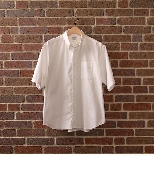 SHIPS: AUTHENTIC ピンオックス ボタンダウン ショートスリーブ シャツ