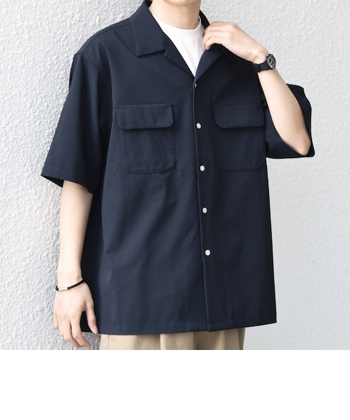 SHIPS any:〈通気性/遮熱/吸水速乾〉CALCULO(R) サマー トロピカル ポケット シャツ(セットアップ対応)◆