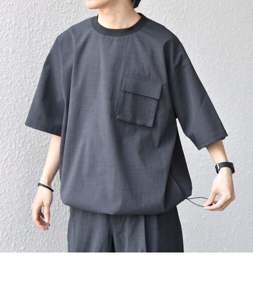 SHIPS any:〈通気性/遮熱/吸水速乾〉CALCULO(R) サマー トロピカル スピンドル ポケット シャツ(セットアップ対応)26SS◆