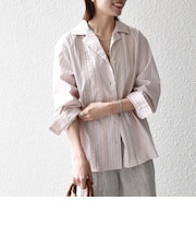 《予約》SHIPS any:〈洗濯機可能〉マルチストライプ パジャマ シャツ