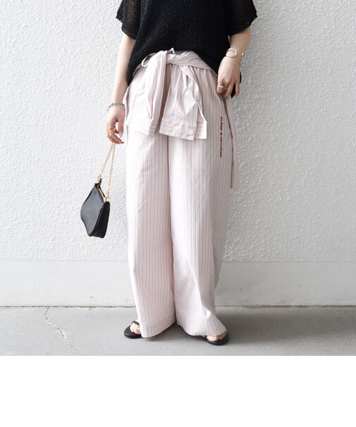 《予約》SHIPS any:〈洗濯機可能〉マルチストライプ パジャマ パンツ