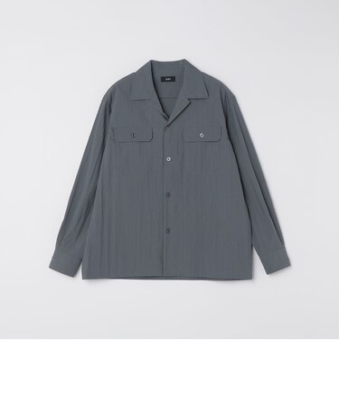 SHIPS:〈洗濯機可能〉CO+ オープンカラー ロングスリーブ シャツ(セットアップ対応)