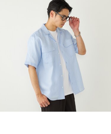 SHIPS Colors:ラミー 100% オープンカラー ショートスリーブ シャツ