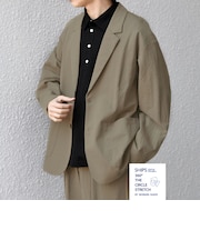 SHIPS any:〈接触冷感/ストレッチ〉360° THE CIRCLE STRETCH リネン ミックス リラックス ジャケット(セットアップ対応)◆
