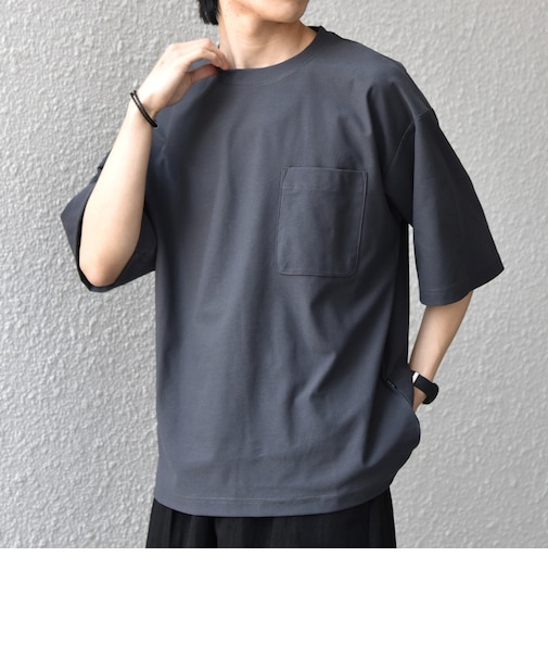 SHIPS any: SOLOTEX(R) バックピケ  リラックス ポケット Tシャツ 26SS◆