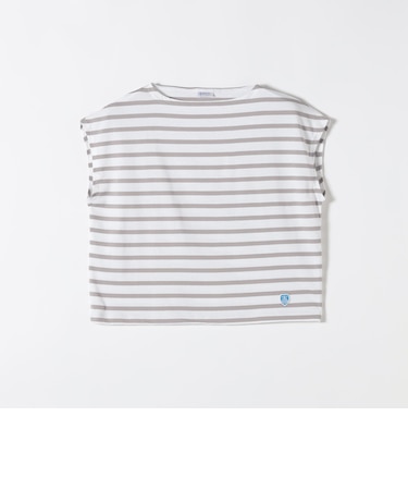 ORCIVAL: 〈手洗い可能〉ボートネック ボーダー フレンチスリーブ プルオーバー