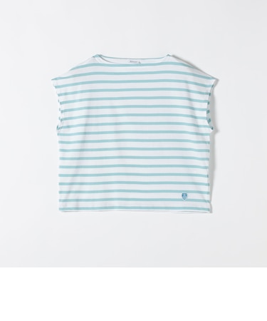 ORCIVAL: 〈手洗い可能〉ボートネック ボーダー フレンチスリーブ プルオーバー