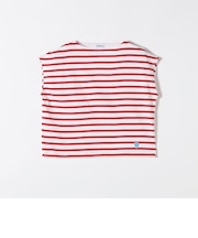 ORCIVAL: 〈手洗い可能〉ボートネック ボーダー フレンチスリーブ プルオーバー